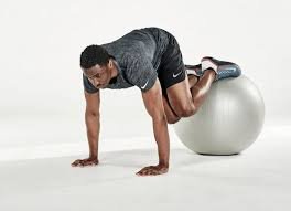 2. Push-ups on an exercise ball